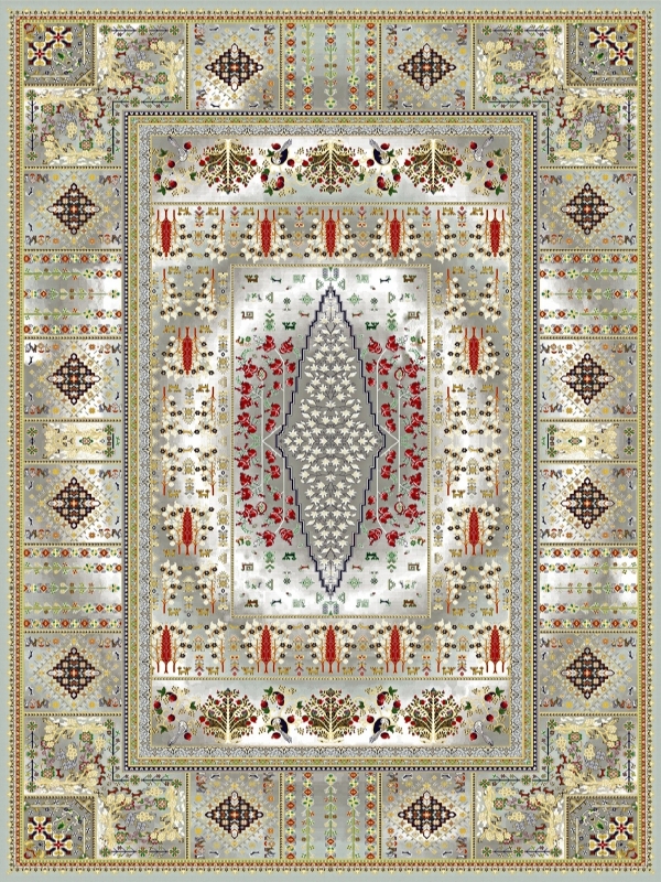 فرش 700 شانه وینتیج طلاکوب کد 5111 فردین